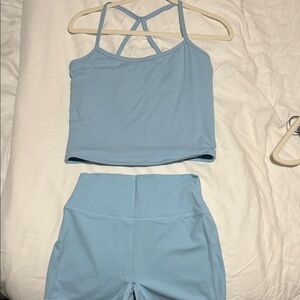 Viral Tik Tok Light Blue Activewear Set